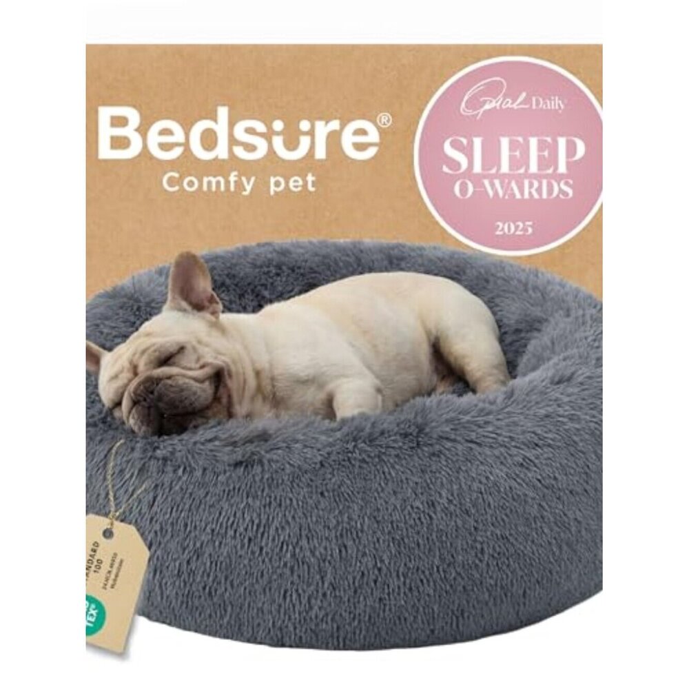 New Calming Dog Bed for Medium Dogs - Donut Washable Medium Pet Bed, 30